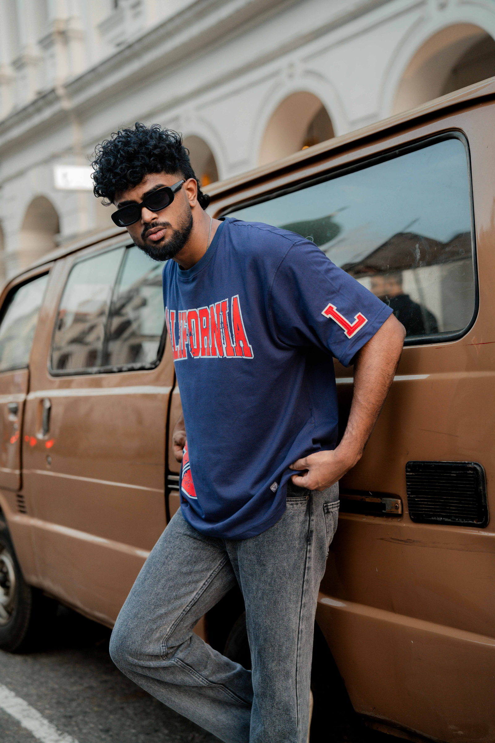 CALIFORNIA 96' DARK BLUE OVERSIZE UNISEX T-SHIRT CALIFORNIA 96' DARK BLUE OVERSIZE UNISEX T-SHIRT